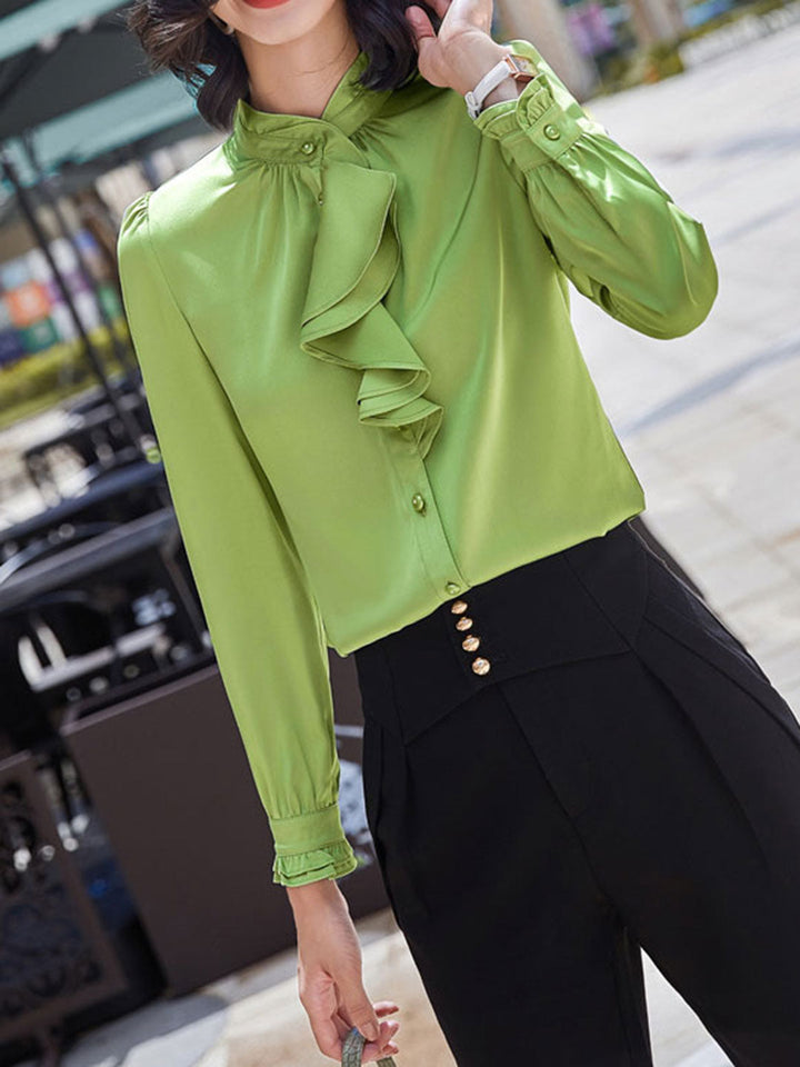 Gwen | Sophisticated Ruffle Chiffon Top