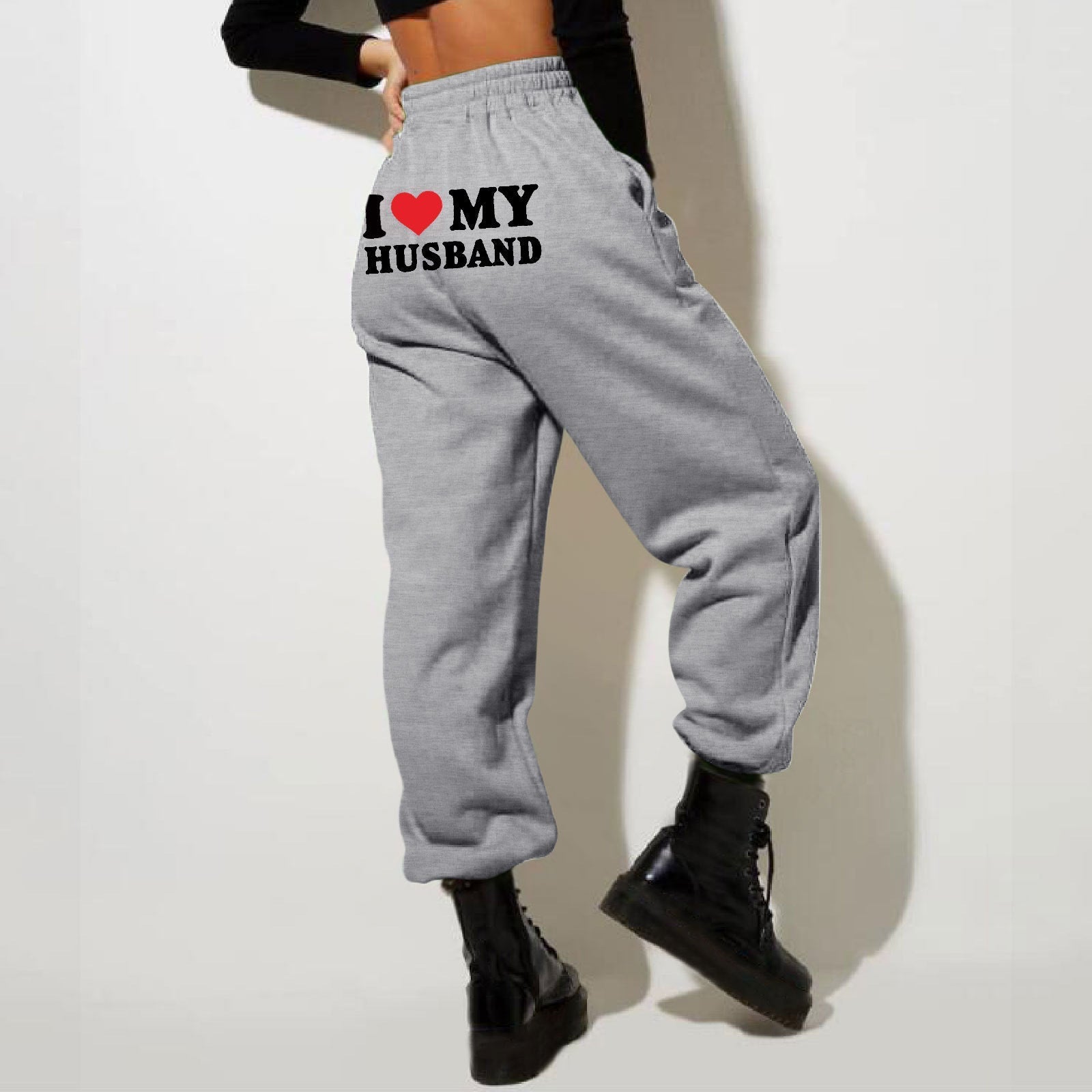 Women's Printed Joggers with High Waist