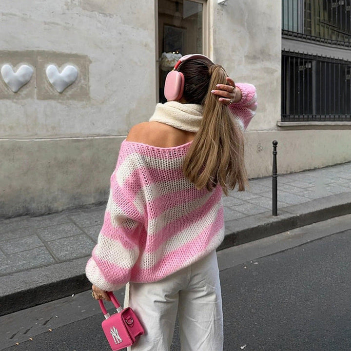 Daisy | Striped Knit Sweater for Women
