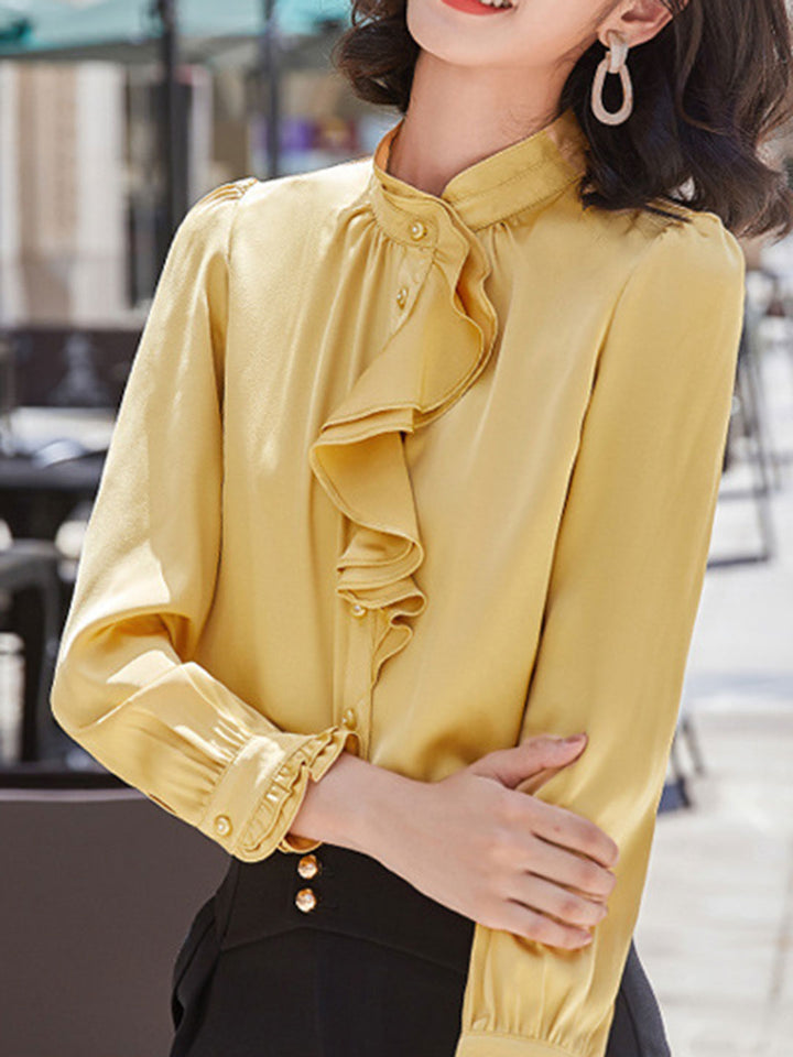 Gwen | Sophisticated Ruffle Chiffon Top