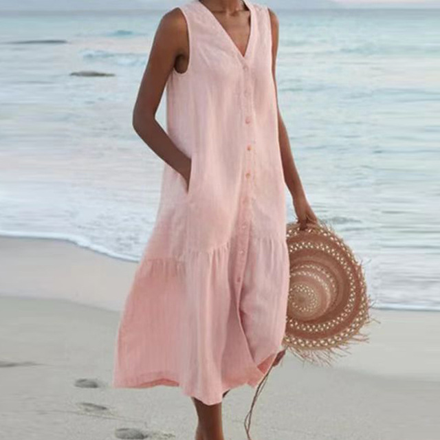 Sheila | Chic Button-Down Dress for Sunny Days