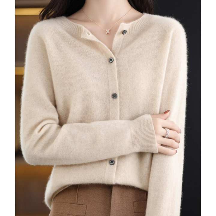 June | Women's Round Neck Cardigan Sweater