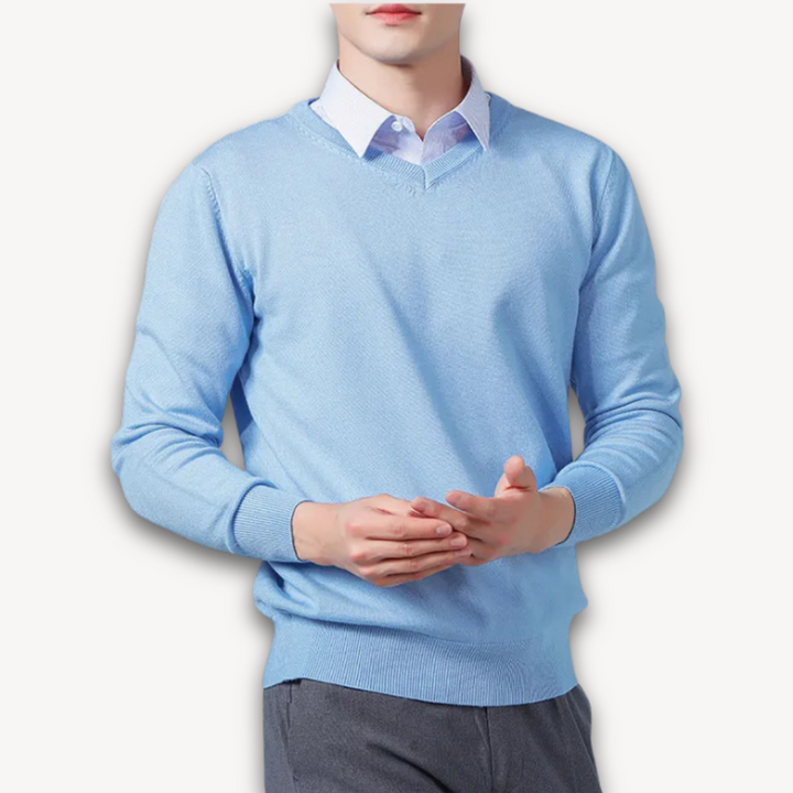 Mark | Men's Elegant V-Neck Cashmere Sweater