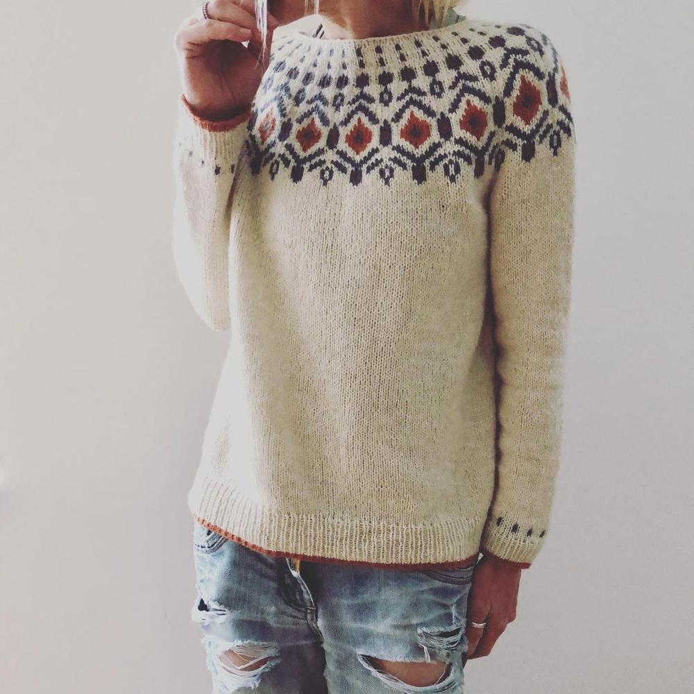 Emma | Winter Geometric Knit Sweater for Women
