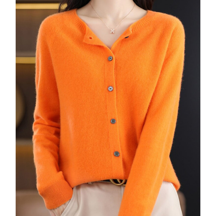 June | Women's Round Neck Cardigan Sweater