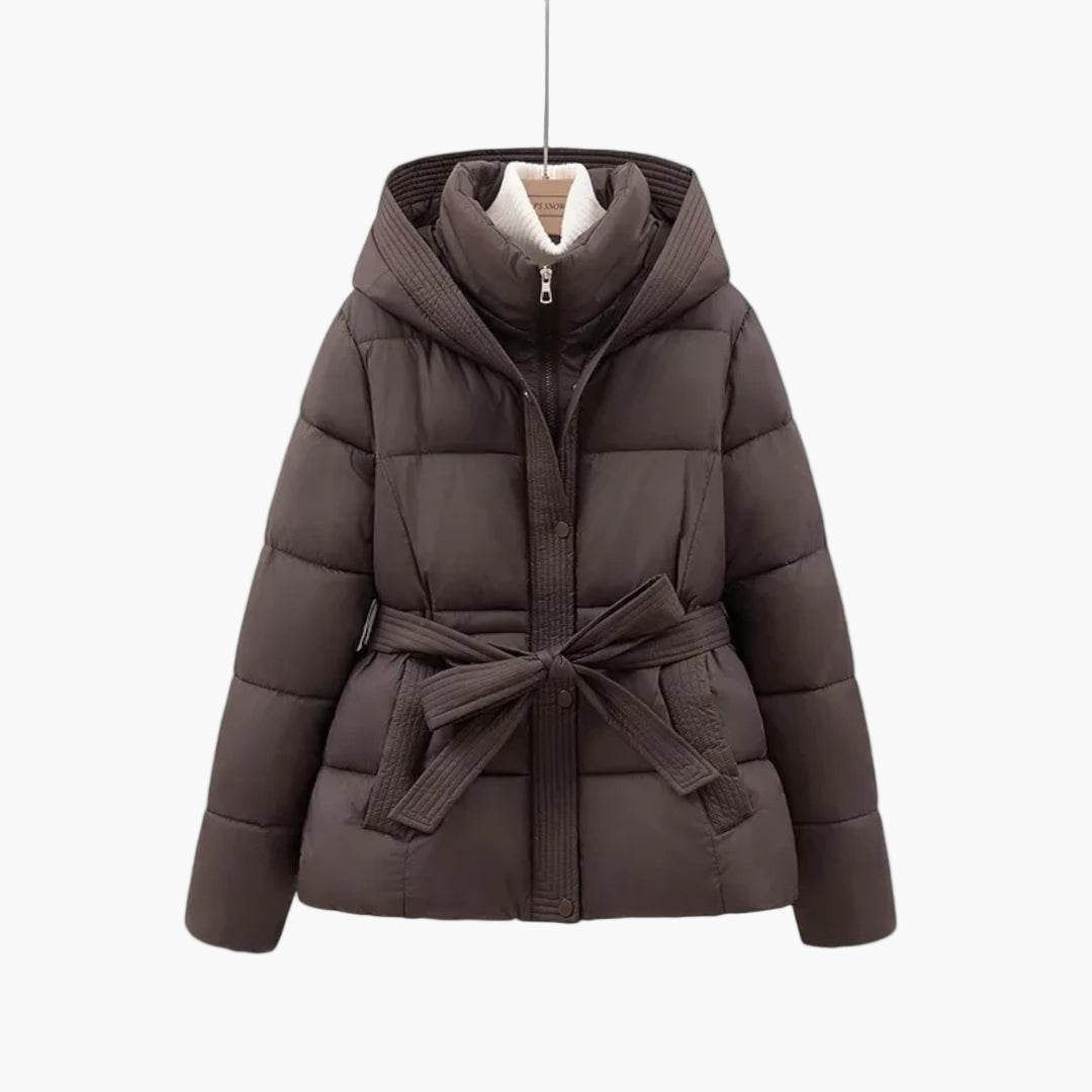 Nora | Elegant Women's Belted Winter Parka Coat