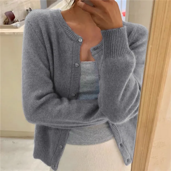 Nina | Solid Color Knit Cardigan for Women