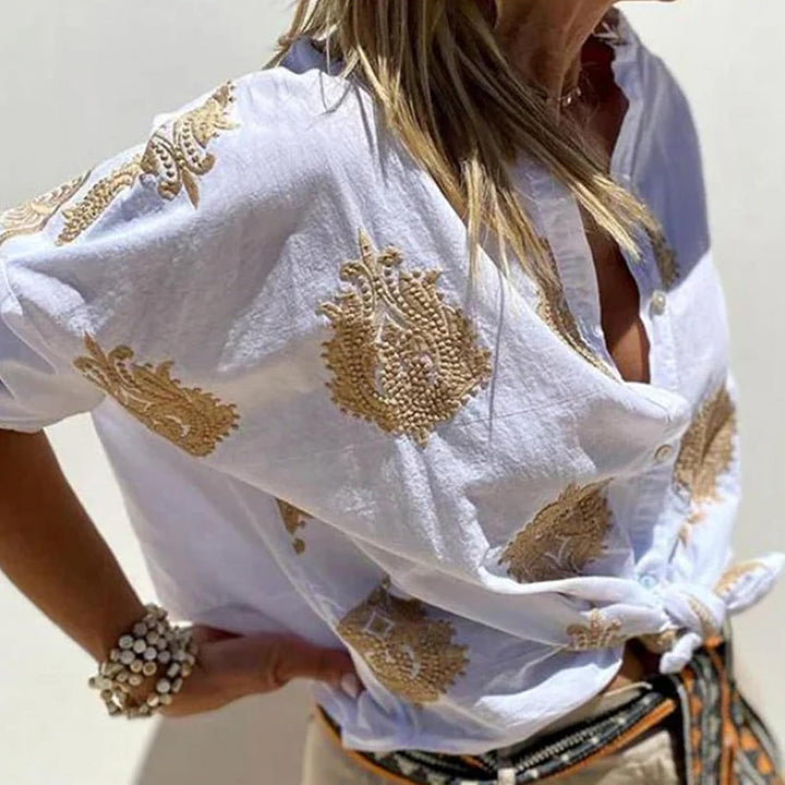 Yvette | Breezy Elegance Blouse for Bright Days
