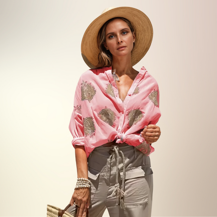 Yvette | Breezy Elegance Blouse for Bright Days