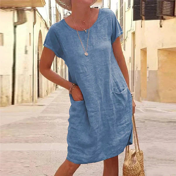 Relaxed Fit Dress with Pockets