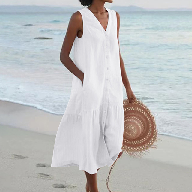 Sheila | Chic Button-Down Dress for Sunny Days