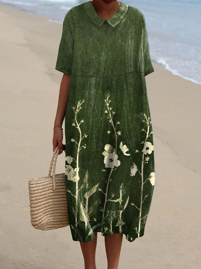 Floral Pattern Dress in Vibrant Colors