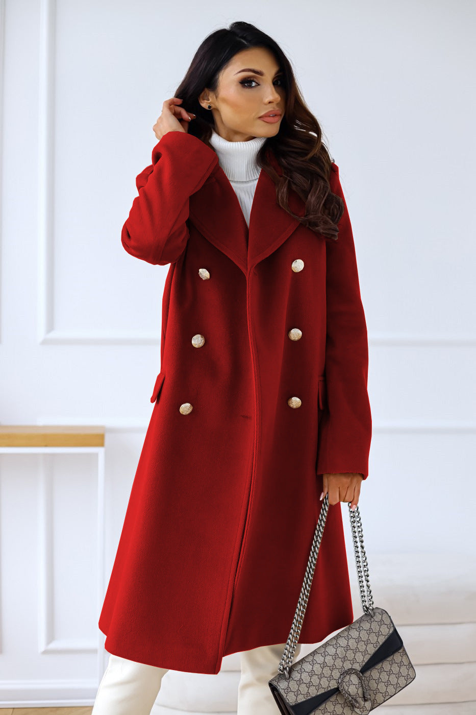 Mia | Women's Winter Trenchcoat with Notched Collar
