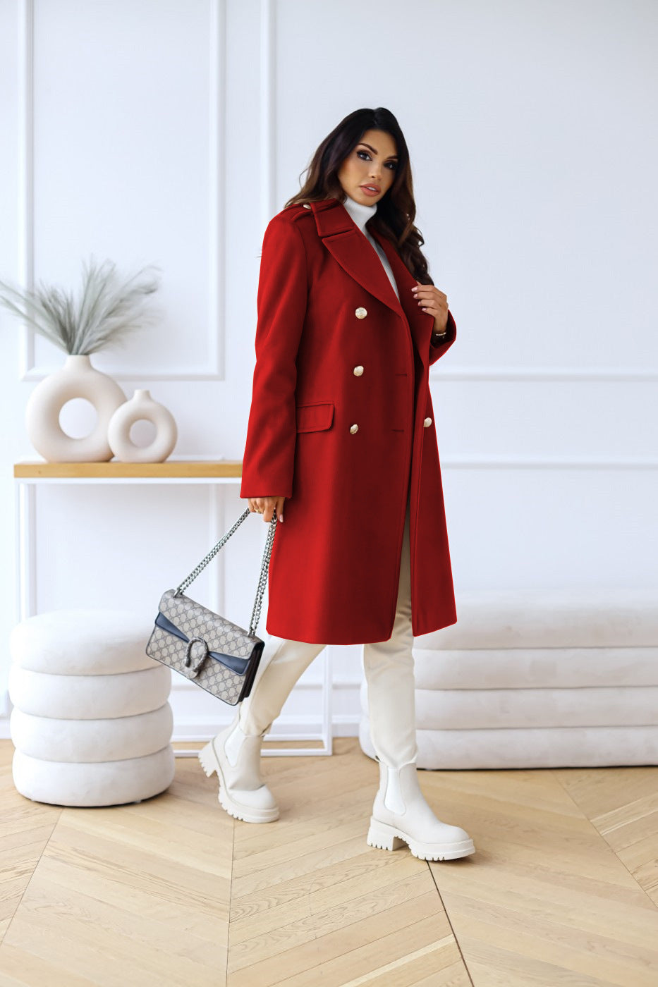 Mia | Women's Winter Trenchcoat with Notched Collar