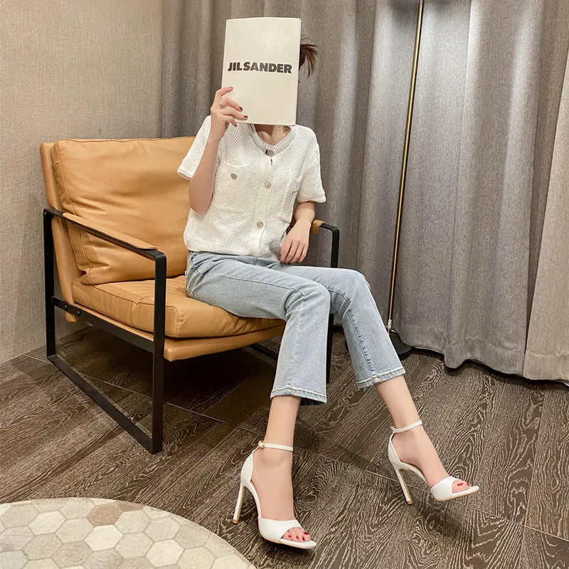 Ruth | Glittering High-Heel Sandals for Summer