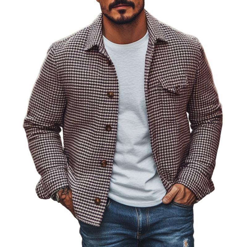 Dean | Men's Vintage Houndstooth Shacket