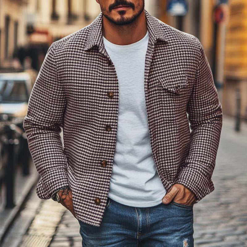 Dean | Men's Vintage Houndstooth Shacket