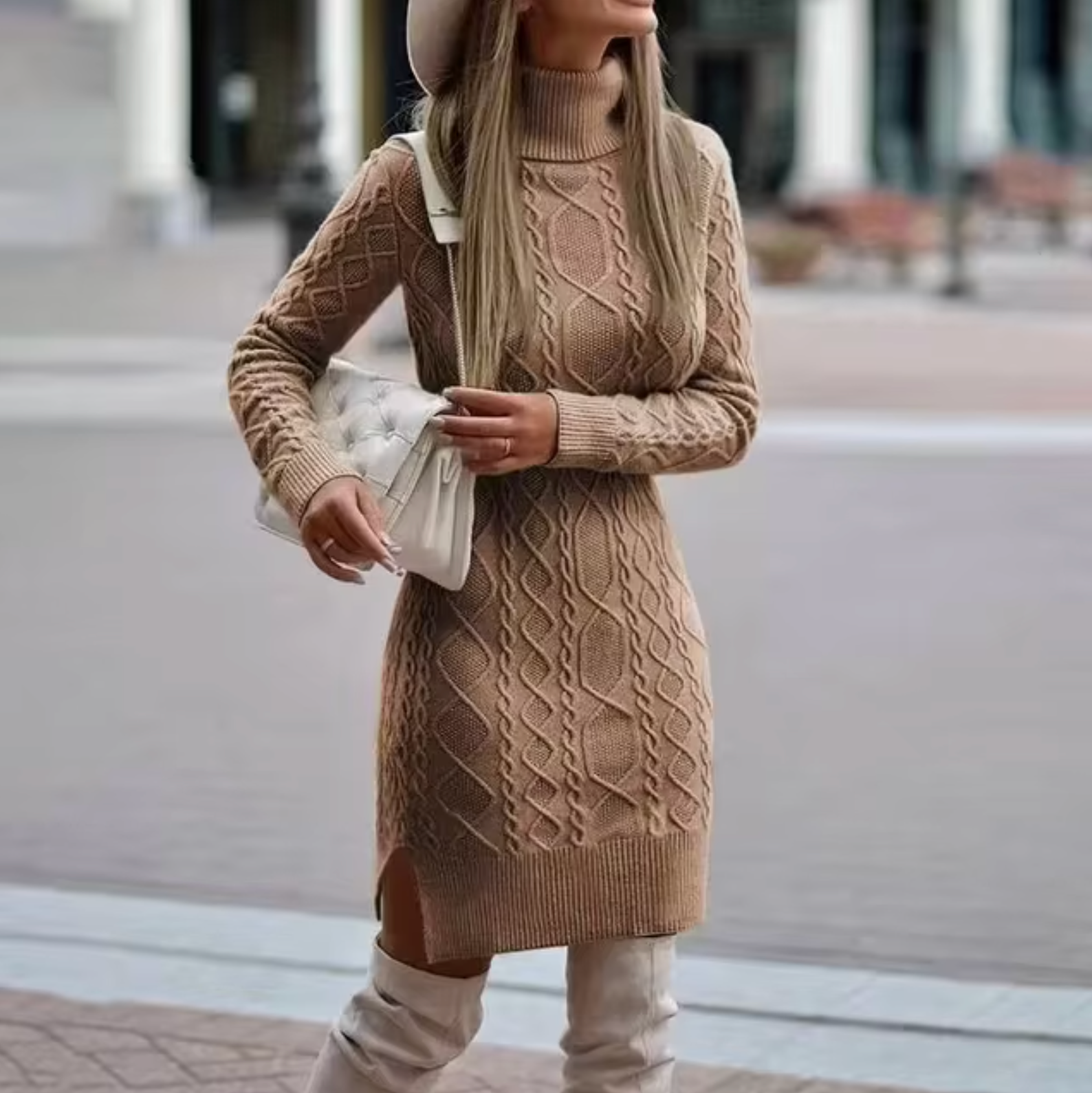 Nora | Winter-Ready Women's Long Sleeve Knit Dress