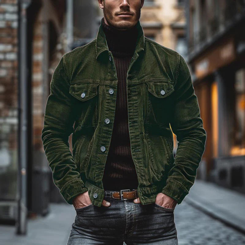 Victor | Men's Corduroy Shacket with Pockets