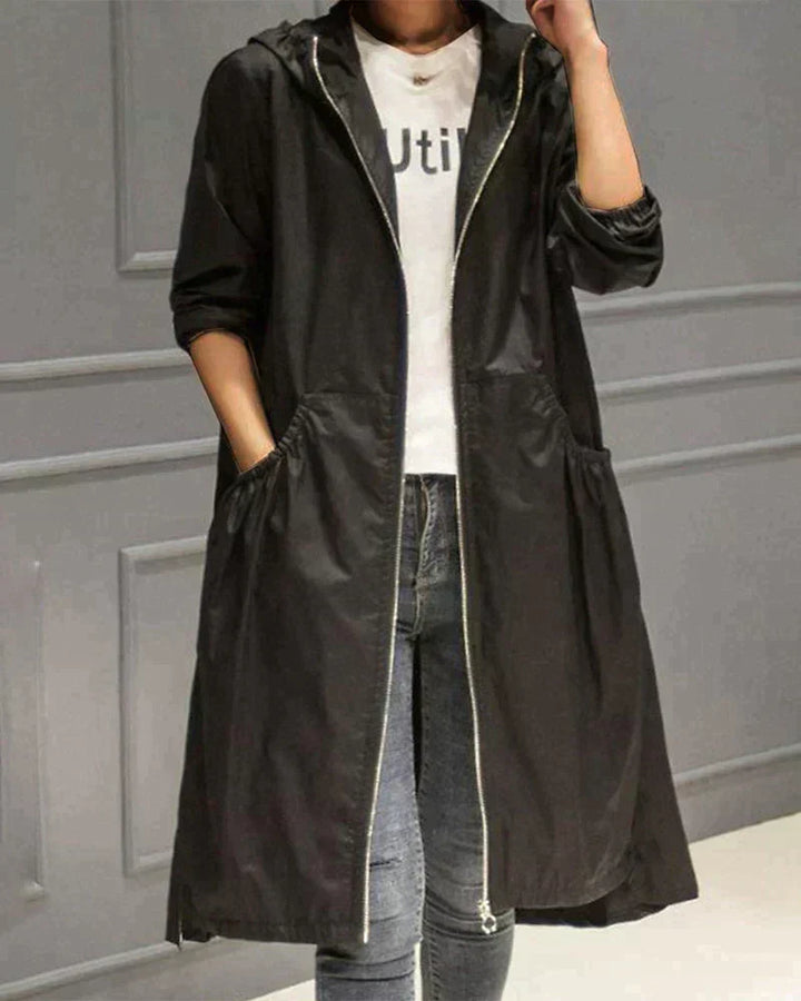 Emma | Women's Long Raincoat with Hood