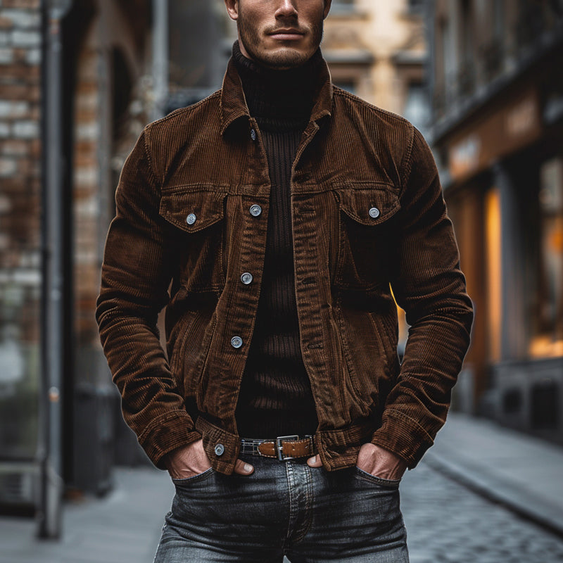 Victor | Men's Corduroy Shacket with Pockets