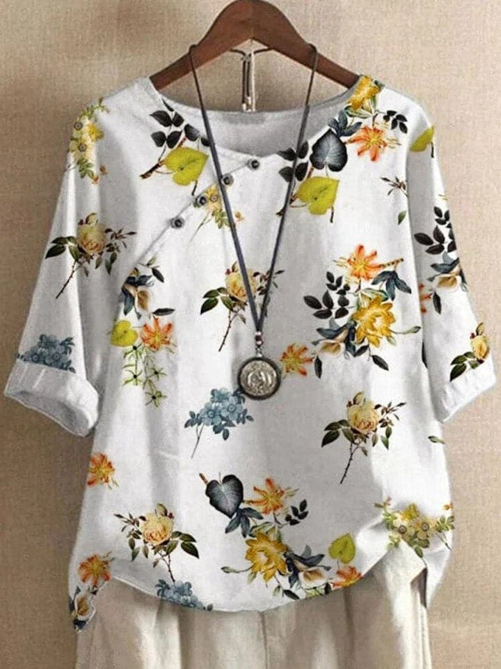 Claire | Chic Floral Patterned Casual Top