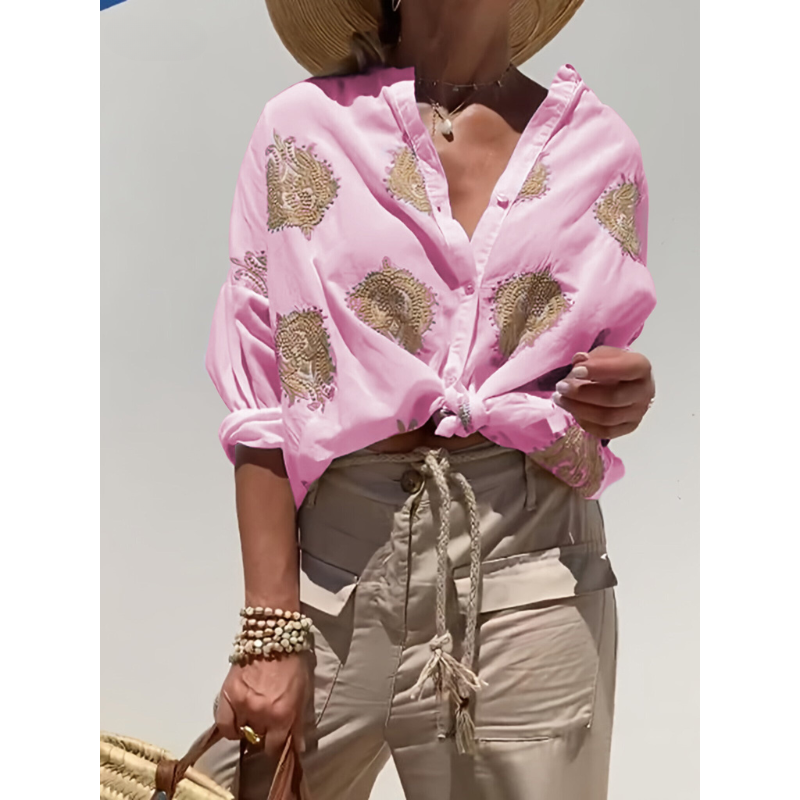 Yvette | Breezy Elegance Blouse for Bright Days