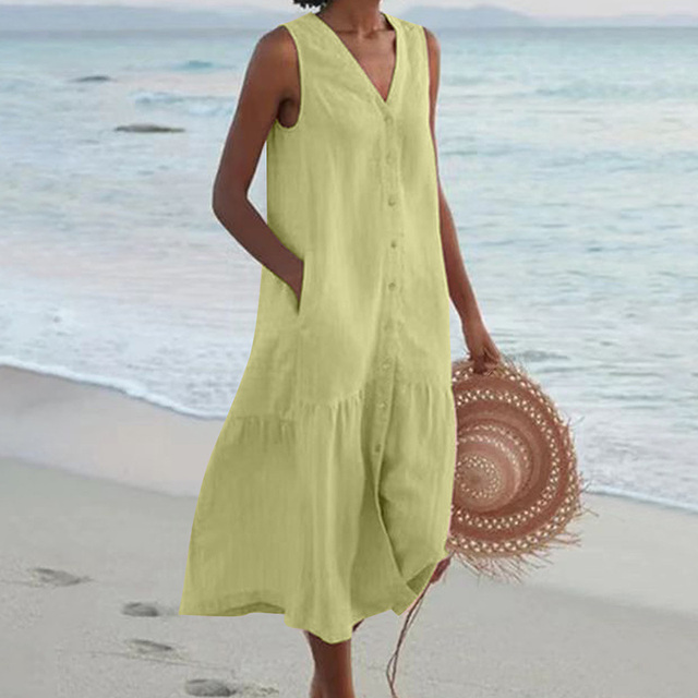 Sheila | Chic Button-Down Dress for Sunny Days