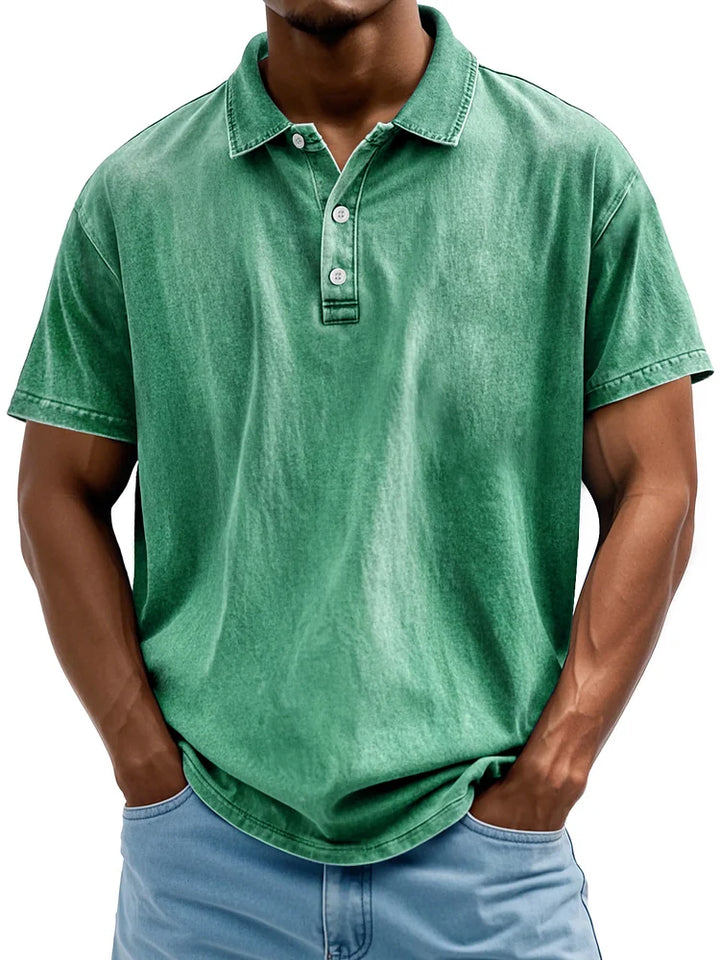 Retro Cotton Polo Shirt