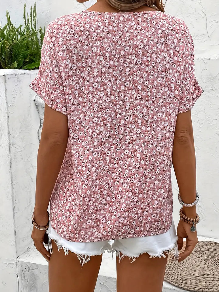 Wolena | Chic Floral Button-Up Blouse
