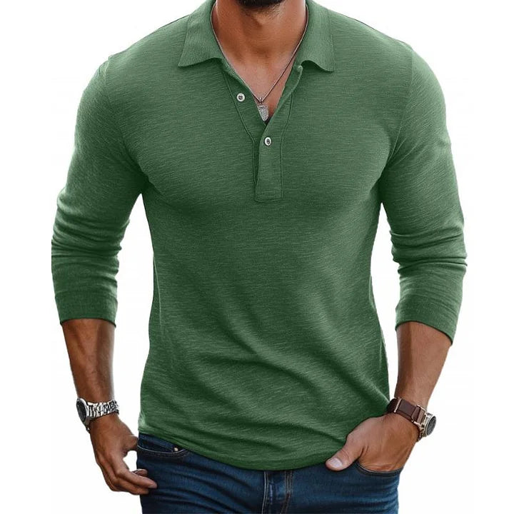 James | Long sleeve polo 100 percent cotton