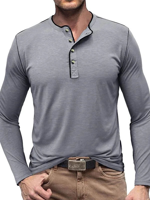 Noah | Long sleeve henley t-shirt