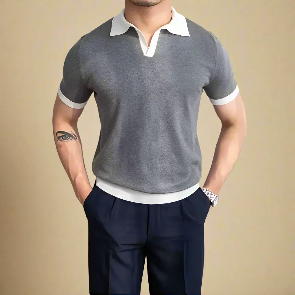 Caleb | Casual Monaco Knitted Polo Shirt for Men
