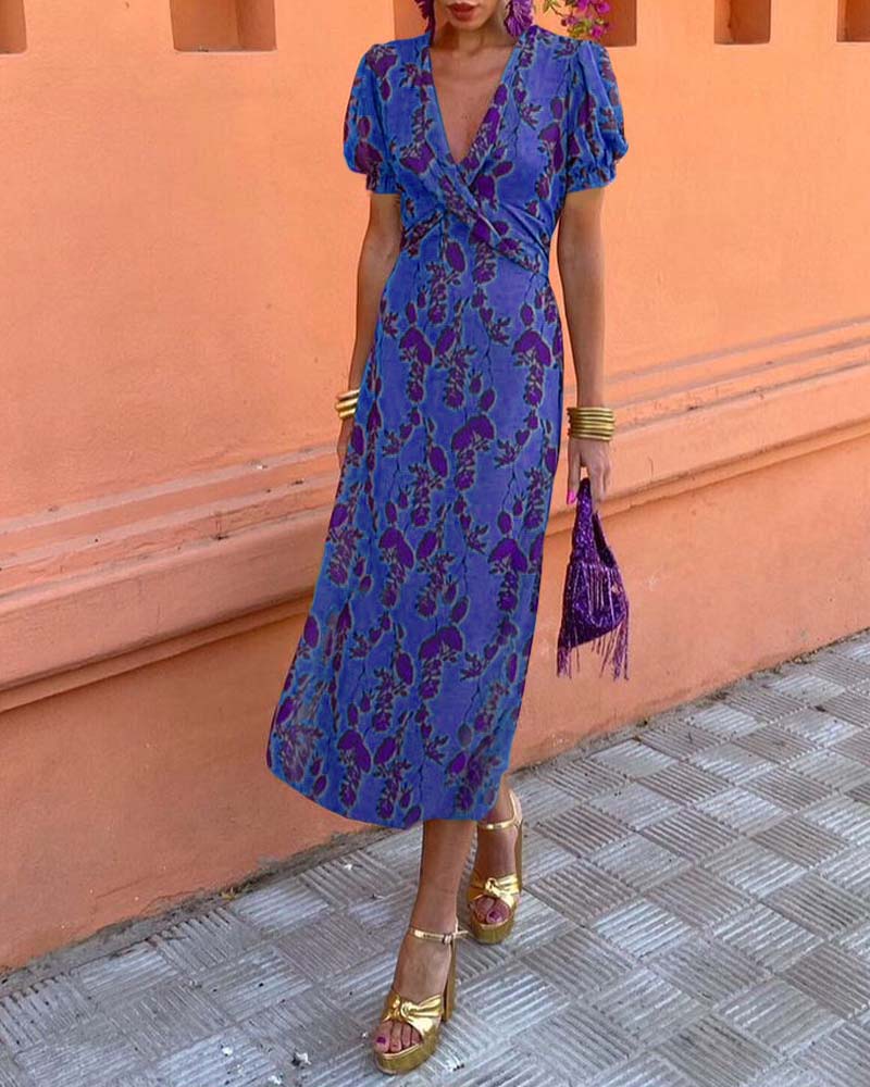 Elegant Floral Dress with Classic Style for Women