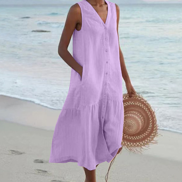 Sheila | Chic Button-Down Dress for Sunny Days