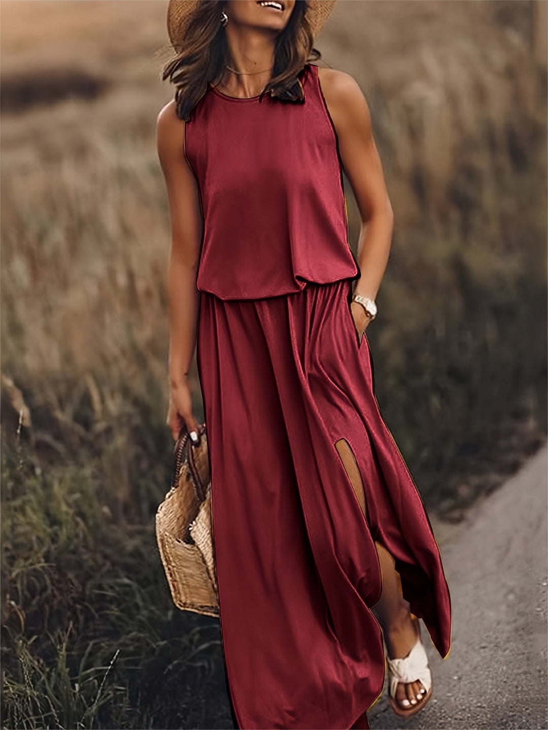 Solid Color Maxi Dresses for Women