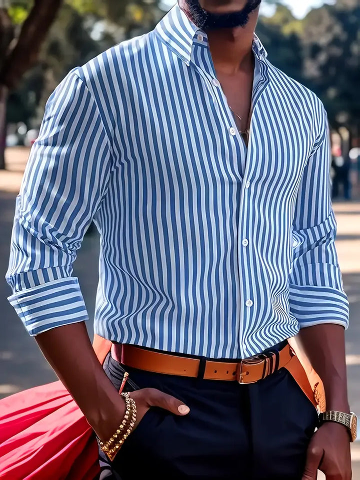 Noah – Striped Cotton Shirt