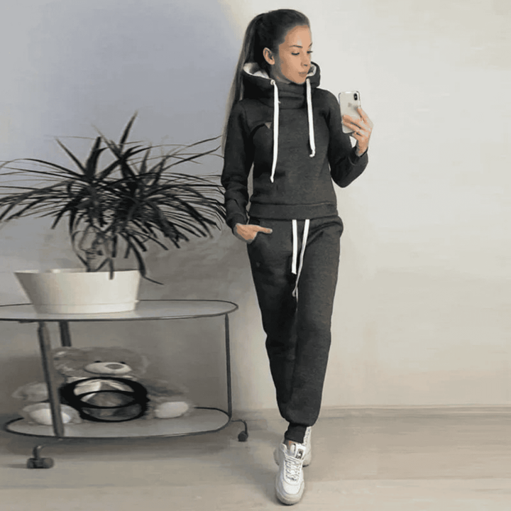 Zoe | Women's Solid Color Two-Piece Tracksuit
