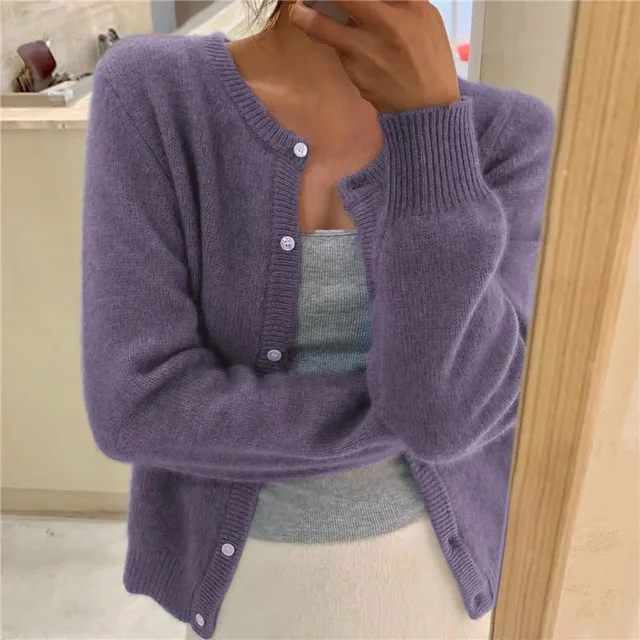 Nina | Solid Color Knit Cardigan for Women