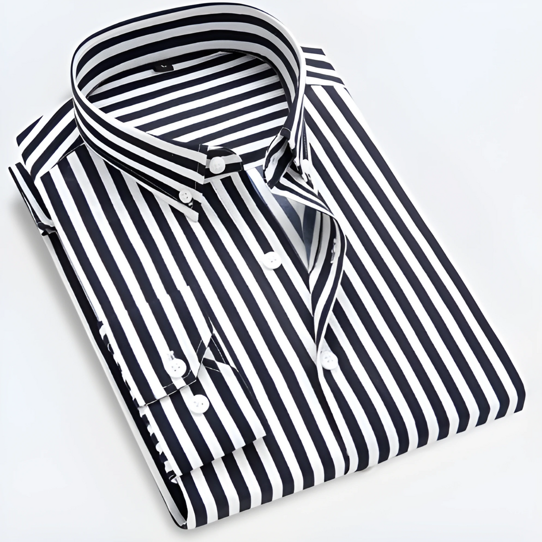Men's Long Sleeve Striped Shirt