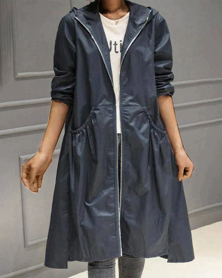 Emma | Women's Long Raincoat with Hood