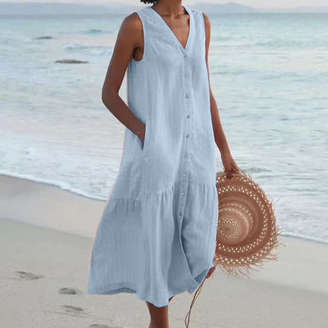 Sheila | Chic Button-Down Dress for Sunny Days
