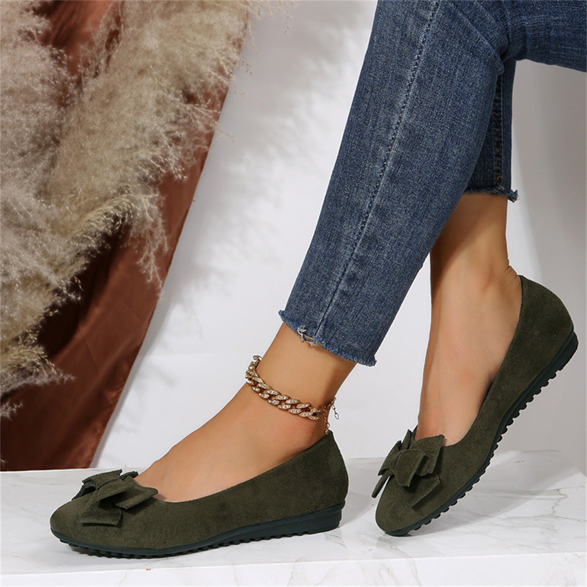 Blair | Chic Bow-Accent Slip-On Flats