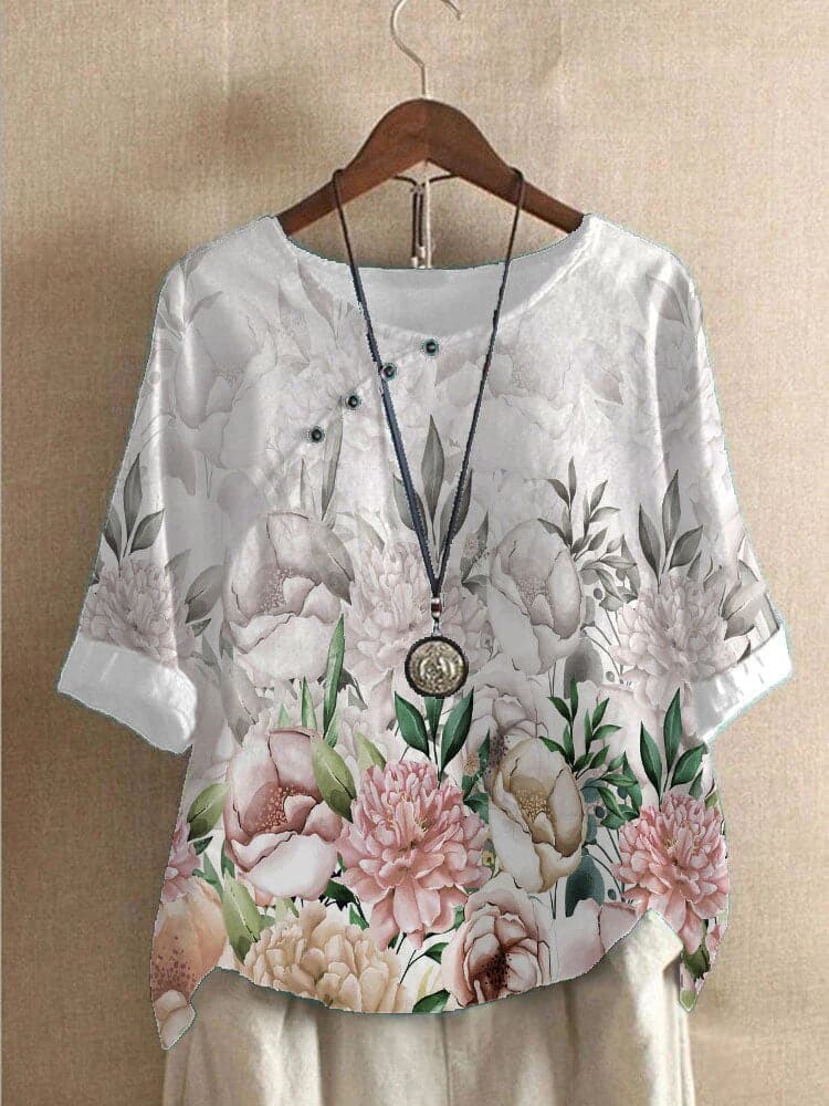 Claire | Chic Floral Patterned Casual Top