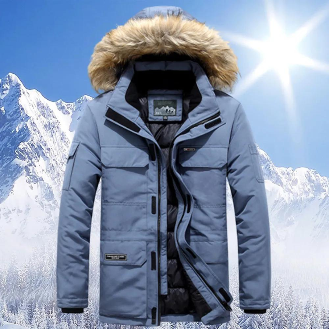 Edward | Hooded warm winter jacket for men