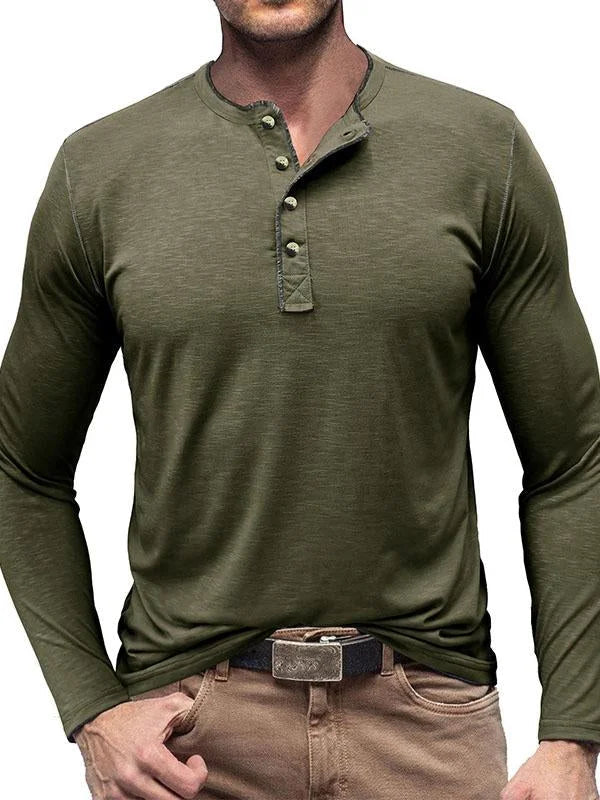 Noah | Long sleeve henley t-shirt