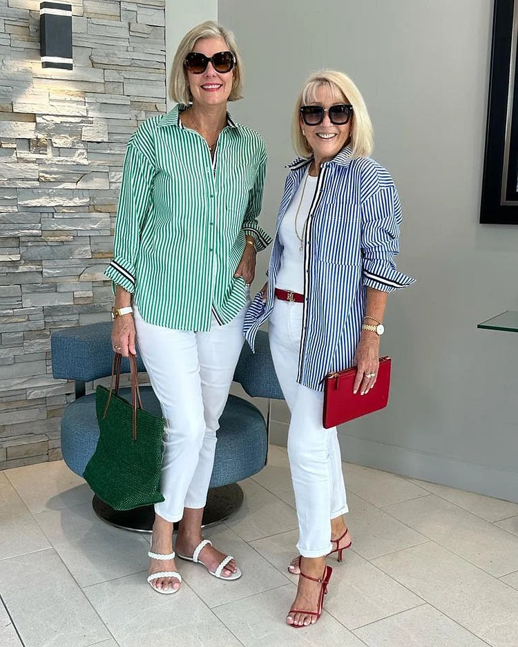 Whitney | Chic Striped Top for Any Event