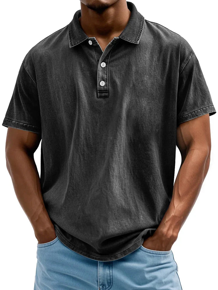 Retro Cotton Polo Shirt