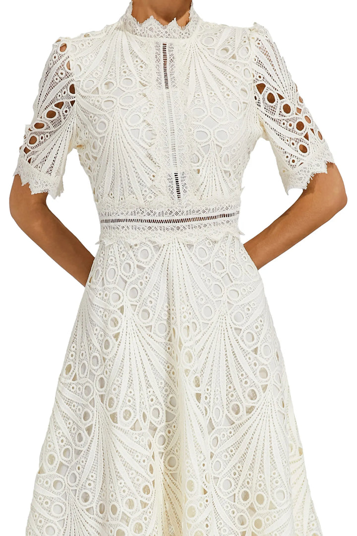 Lexi | Chic Lace Midi Dress for Her