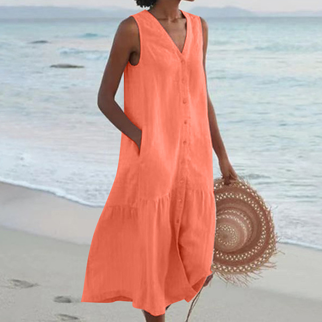 Sheila | Chic Button-Down Dress for Sunny Days
